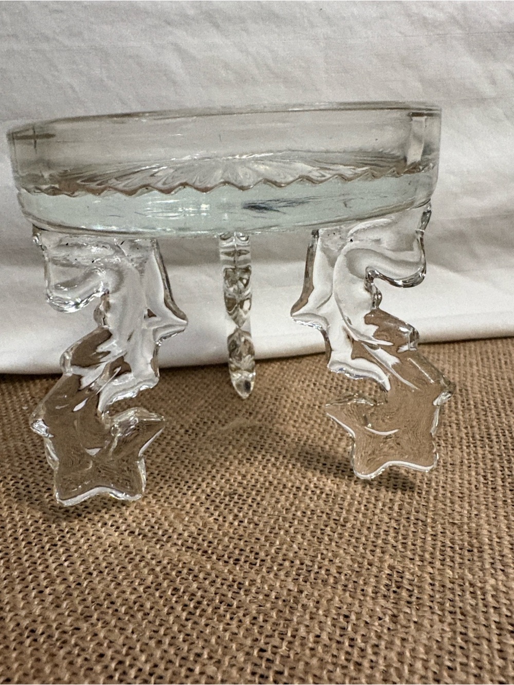 Clear Glass Decorative Pedestal Bowl - Clear